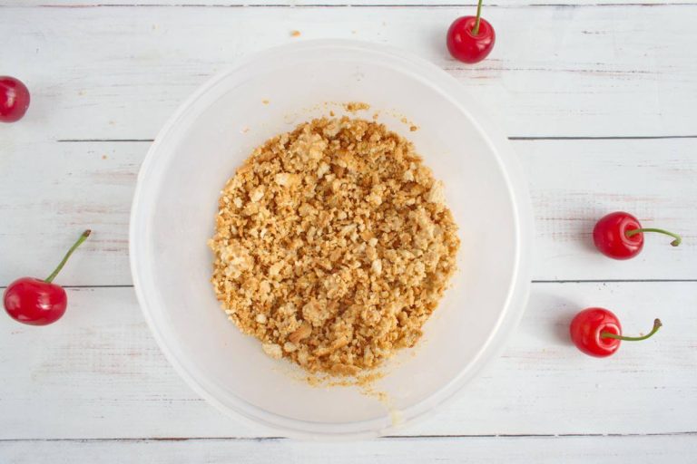 Step 1 - No Bake Cherry Cheesecake