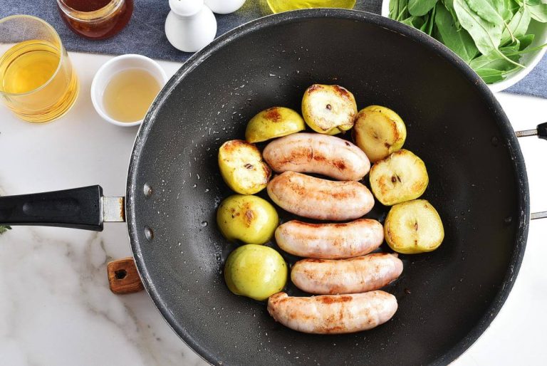Step 2 - Pan Seared Sausages and Apples