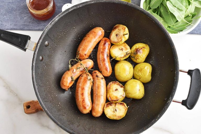 Step 3 - Pan Seared Sausages and Apples
