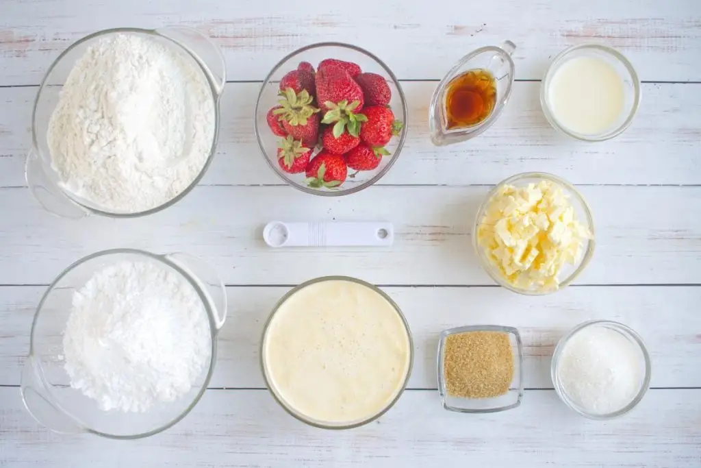Ingredients for Perfect Strawberry Scones