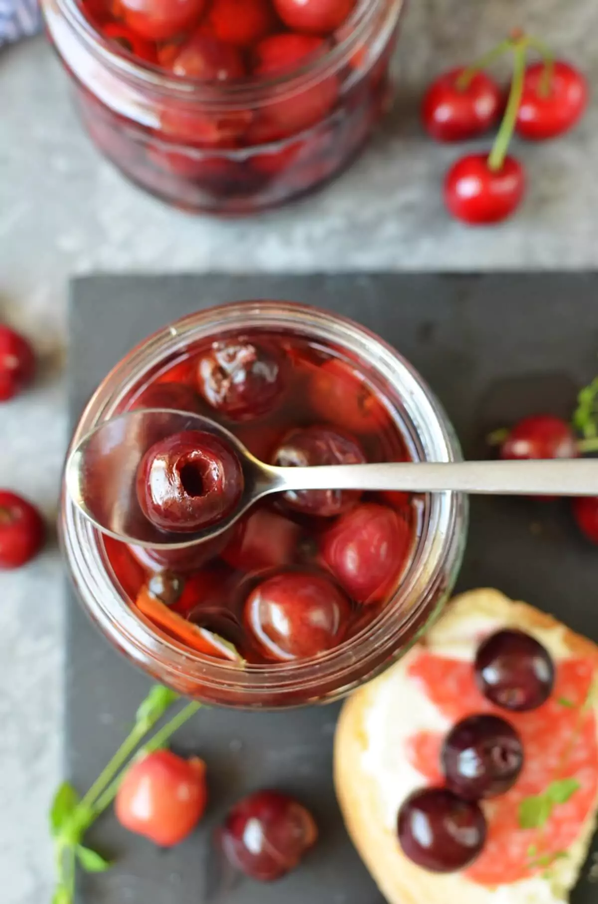 Quick-Pickled Cherries
