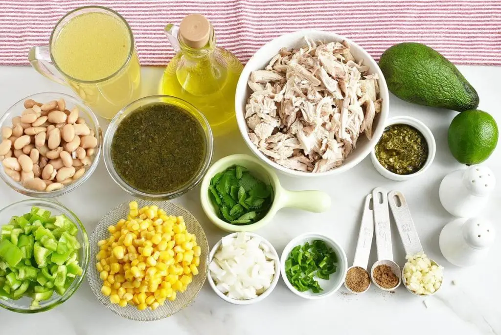 Ingredients for Quick and Easy Green Chicken Chili