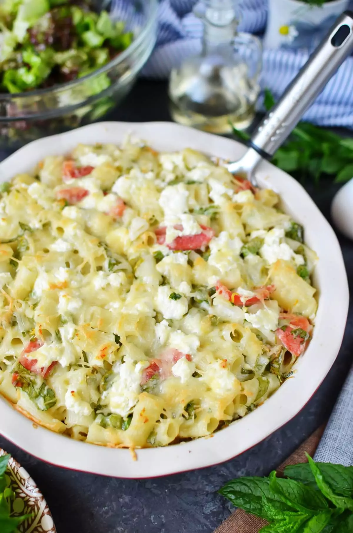 Rigatoni & Cheese with Peas
