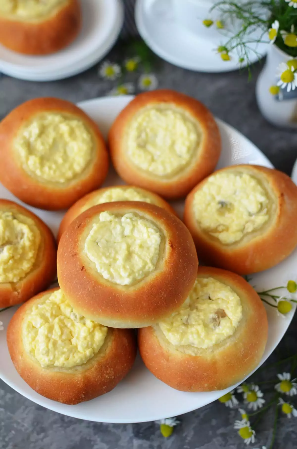 Russian Cream Cheese Vatrushka Buns