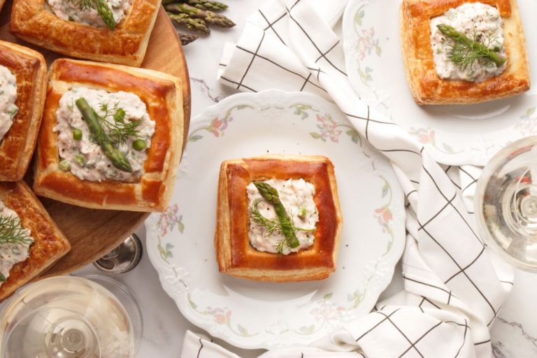 Step 6 - Smoked Trout & Asparagus Vol-au-Vent Filling