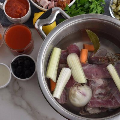Solyanka (Russian Soup with Mixed Meat) recipe - step 1