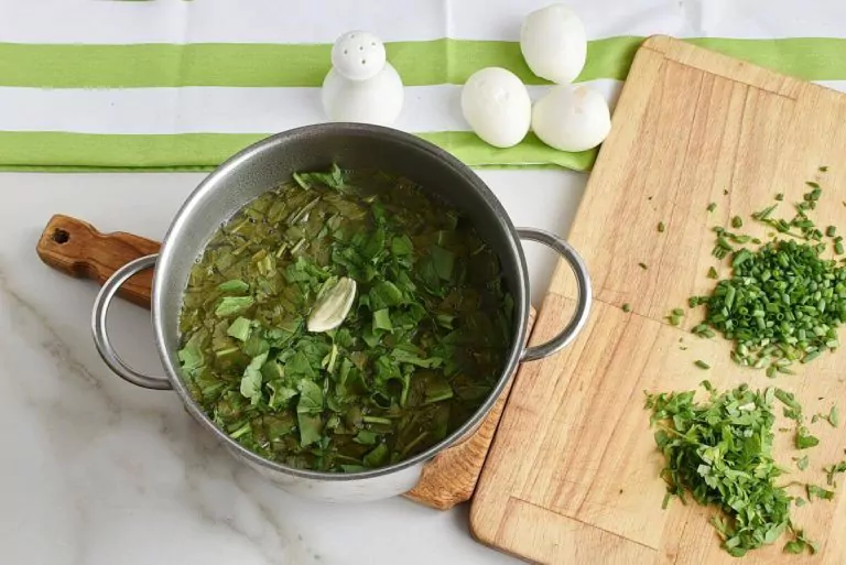 Step 5 - Sorrel Soup (Russian Green Borscht)