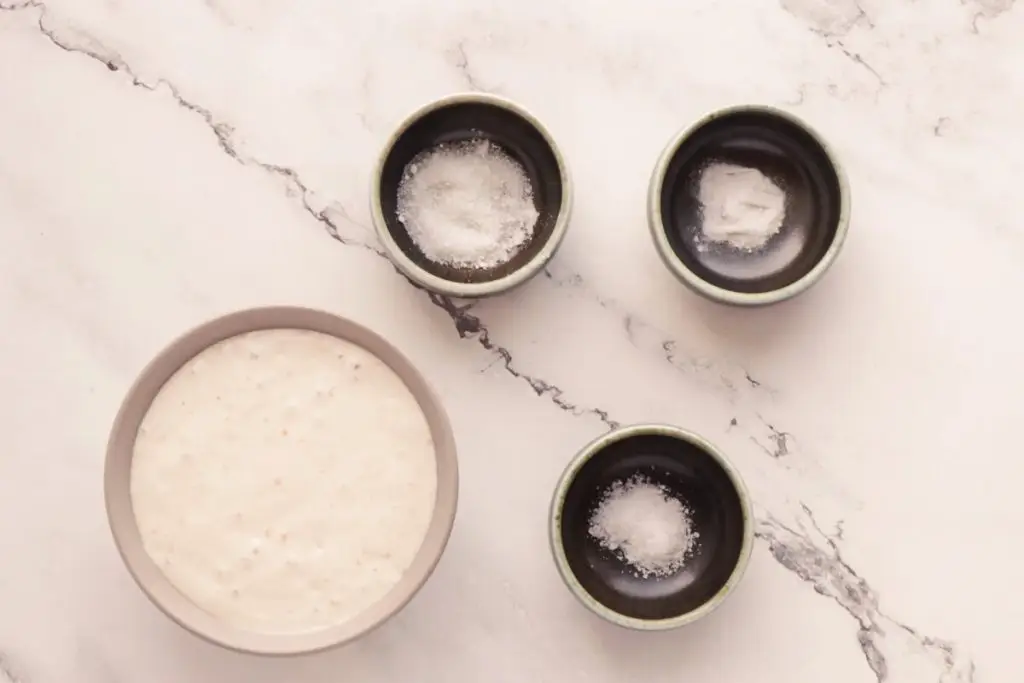 Ingredients for Sourdough Crumpets