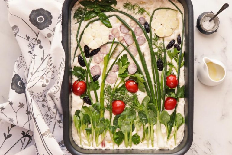 Step 9 - Sourdough Focaccia with Floral Art