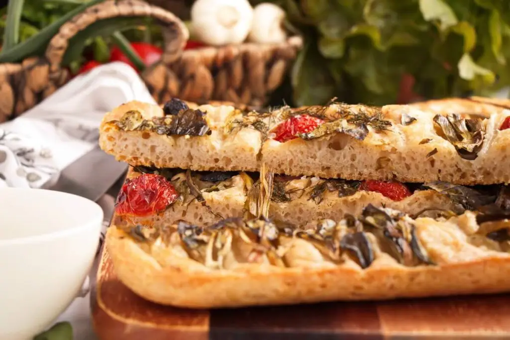 Sourdough Focaccia with Floral Art