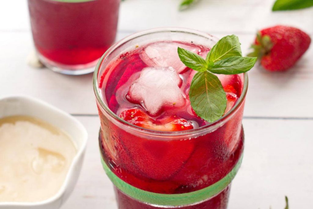 How to serve Strawberry Honey Hibiscus Iced Tea