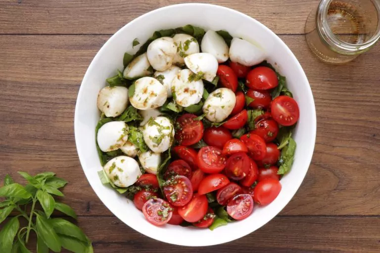 Step 3 - Tomato Mozzarella Salad with Lettuce