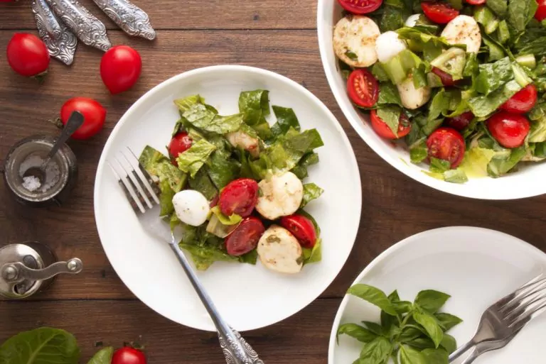Step 5 - Tomato Mozzarella Salad with Lettuce