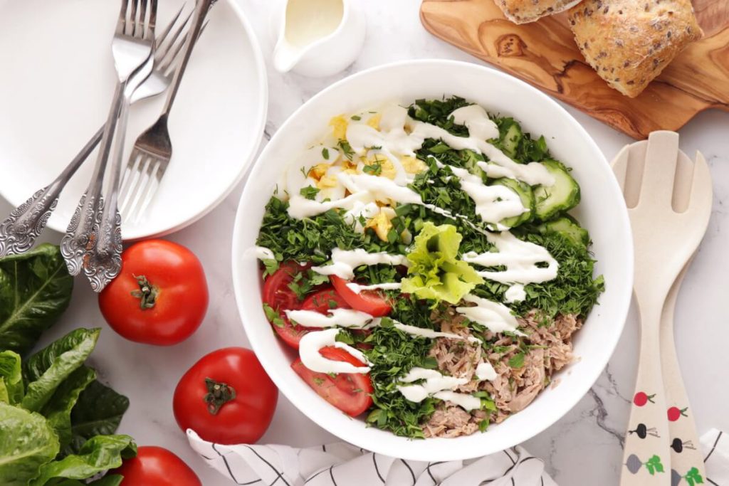How to serve Healthy Tuna Cobb Salad