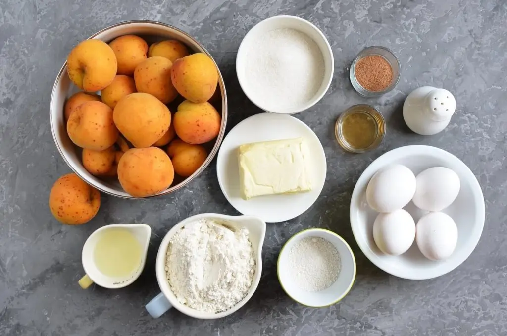 Ingredients for Fresh Apricot Cake