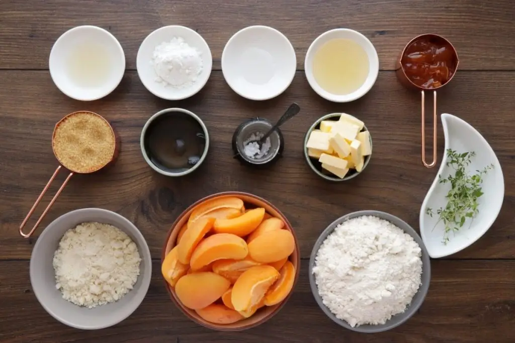 Ingredients for Apricot-Thyme Galette