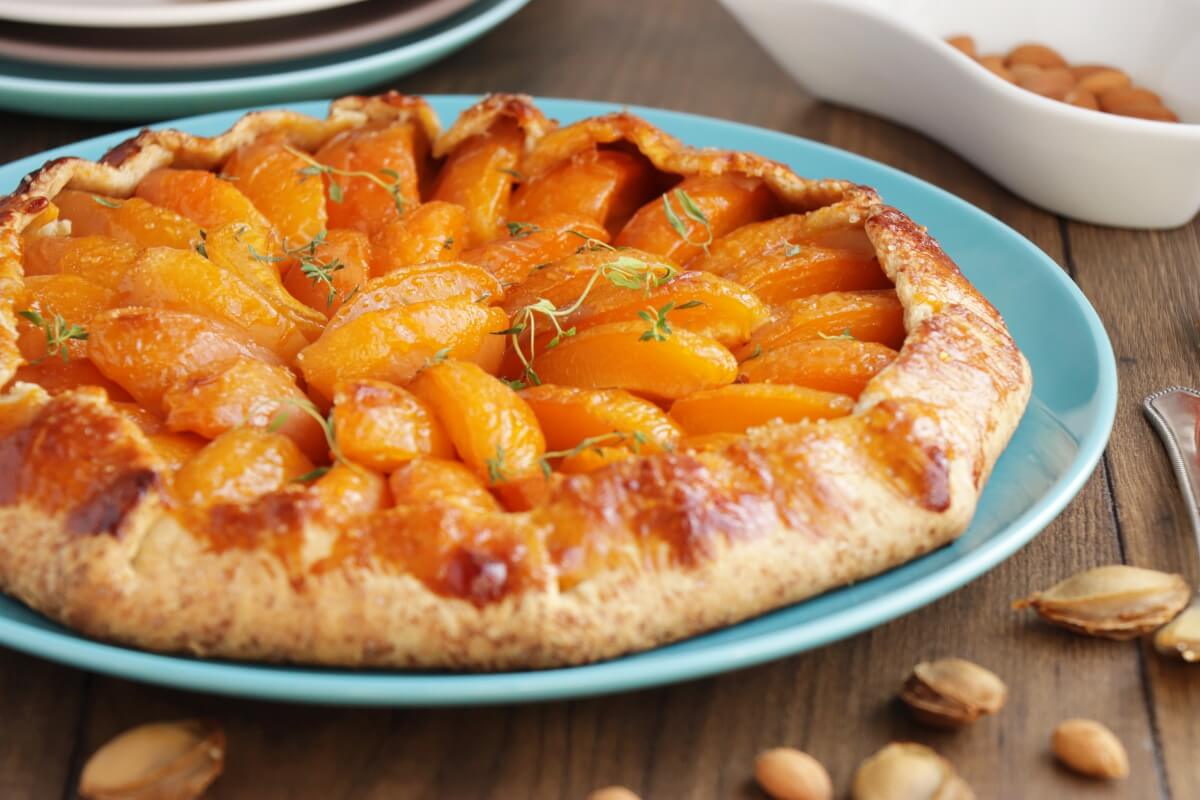 Apricot-Thyme Galette Recipe-Apricot Thyme Galette with Almond Flour-Quick Apricot Galette