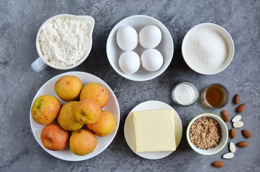Ingredients for Apricot and Almond Traybake