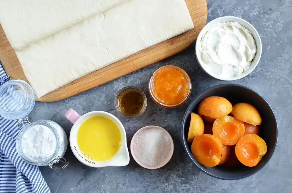 Ingredients for Apricot and Cream Cheese Pastry