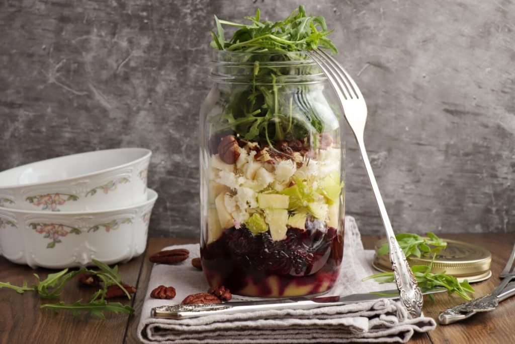 How to serve Beet & Goat Cheese Jar Salad