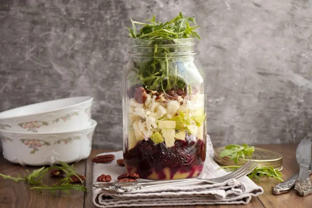 Beet & Goat Cheese Jar Salad