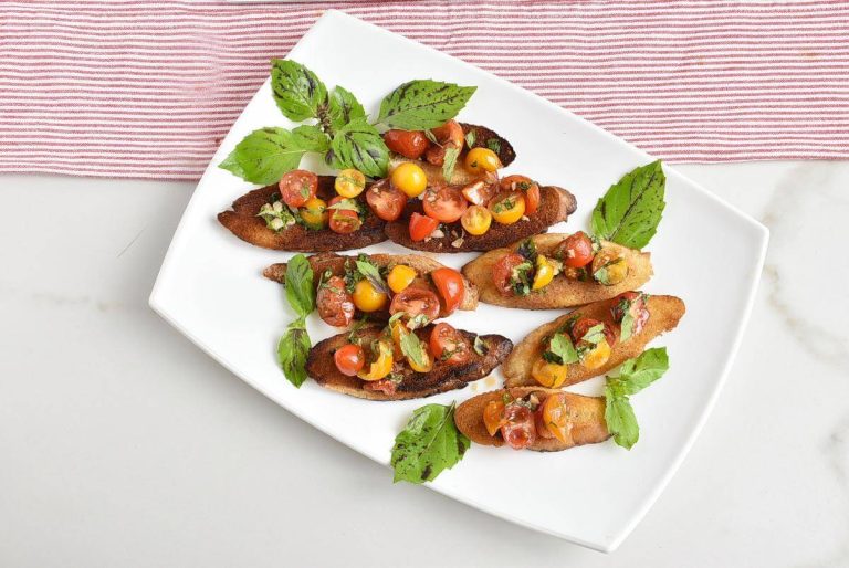 Step 6 - Bruschetta with Grape Tomatoes