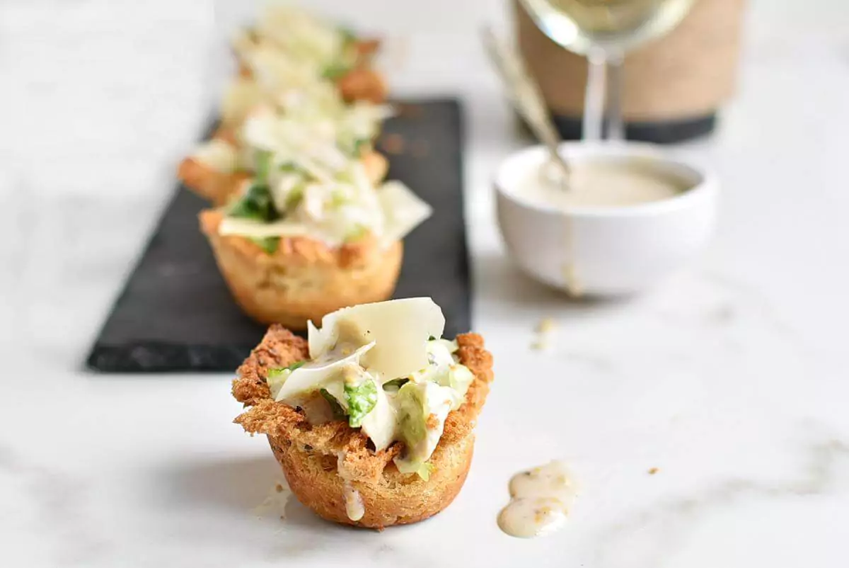 Chicken Caesar Crouton Cups Recipe, Food Network Kitchen