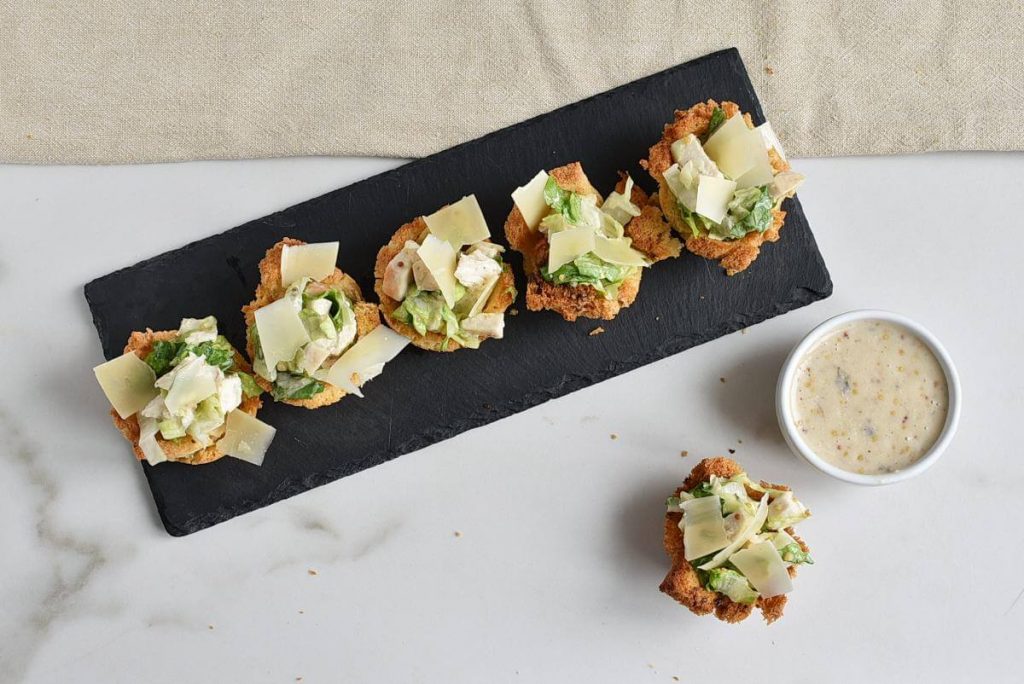 How to serve Chicken Caesar Crouton Cups