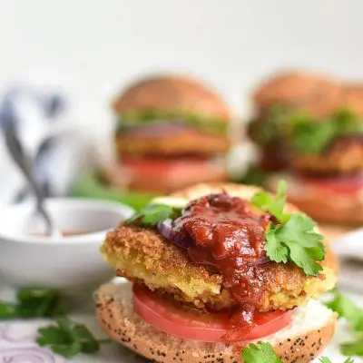 Chickpea-coriander-burgers - Easy Chickpea and Coriander Patties - How to make Chickpea-coriander-burgers
