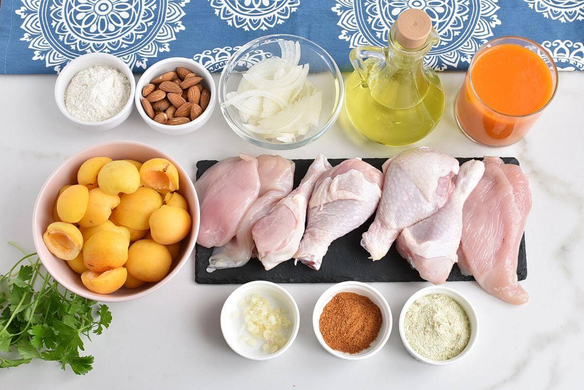 Ingridiens for Classic Apricot Chicken