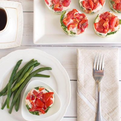 Egg White Breakfast Cups recipe - Healthy Egg Muffin Cups - Only 50 Calories - Freezer-Friendly Egg White Muffins