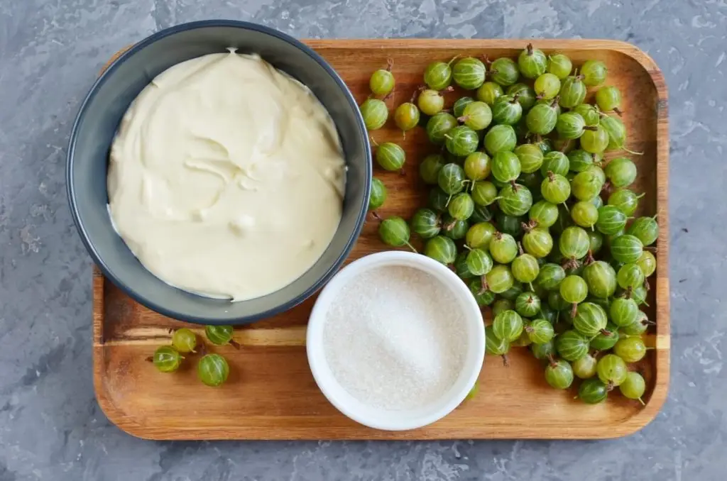 Ingredients for Gooseberry Ice Cream