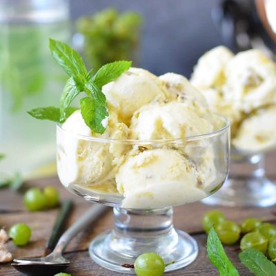 Gooseberry Ice Cream Recipe-How To Make Gooseberry Ice Cream-Homemade Gooseberry Ice Cream
