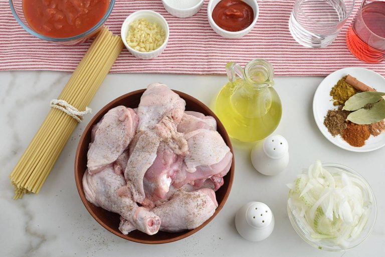 Step 1 - Greek Corfu Chicken and Bucatini