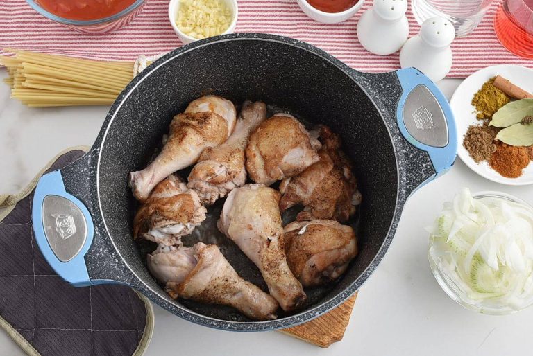 Step 1 - Greek Corfu Chicken and Bucatini