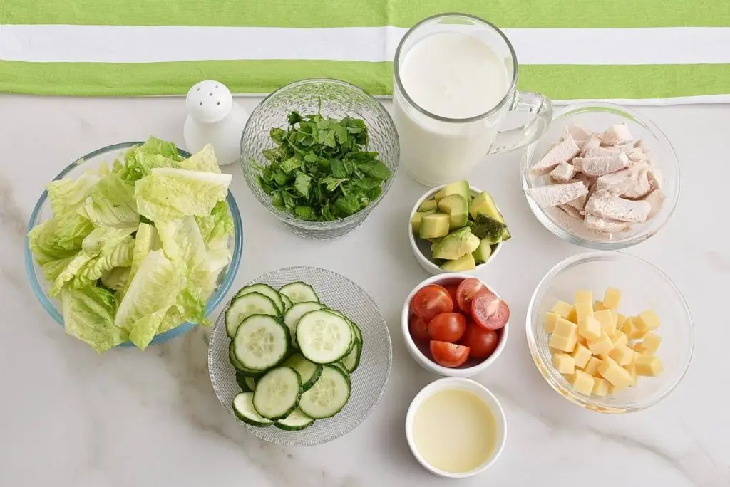 Ingredients for Green Goddess Salad with Chicken