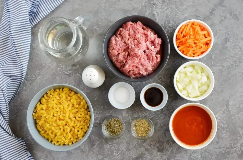 Ingredients for Homemade Hamburger Helper
