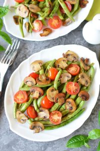 Haricots Verts with Cherry Tomatoes & Mushrooms
