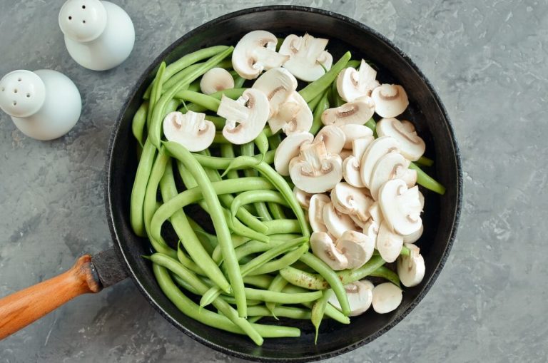 Step 2 - Haricots Verts with Cherry Tomatoes & Mushrooms
