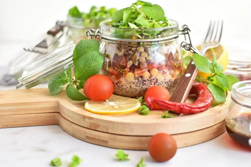 High Protein Jar Salad