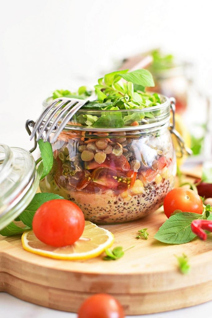 High Protein Jar Salad