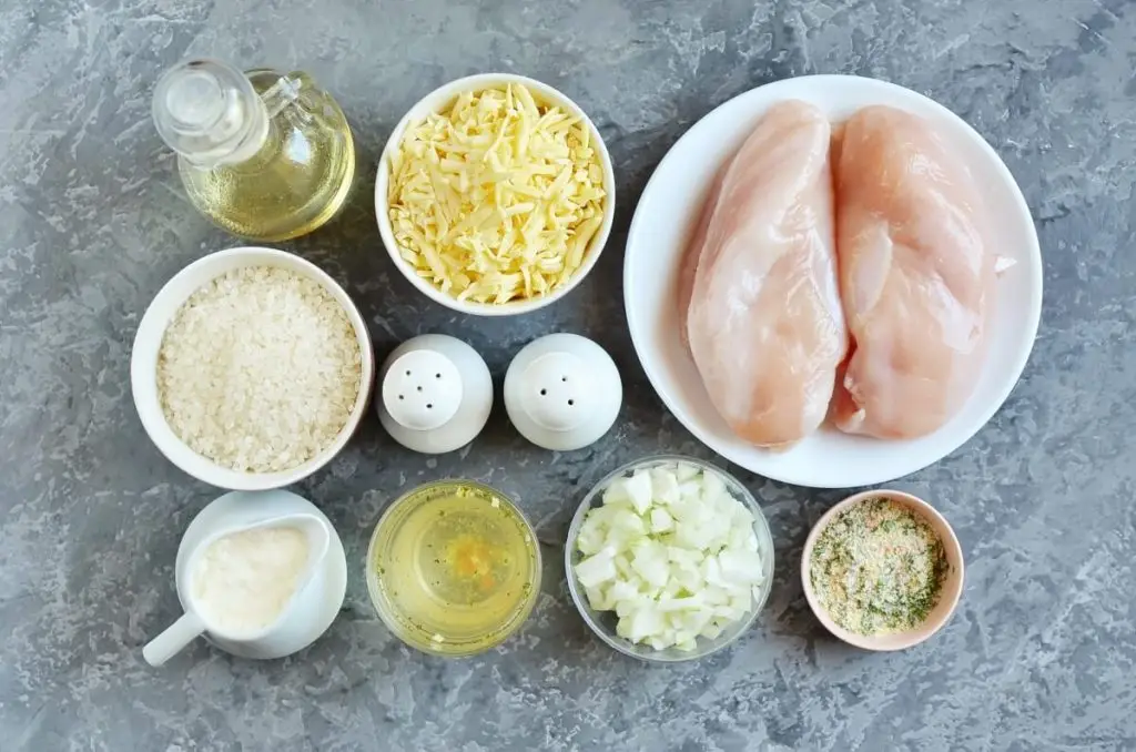 Ingredients for Instant Pot Ranch Chicken and Rice