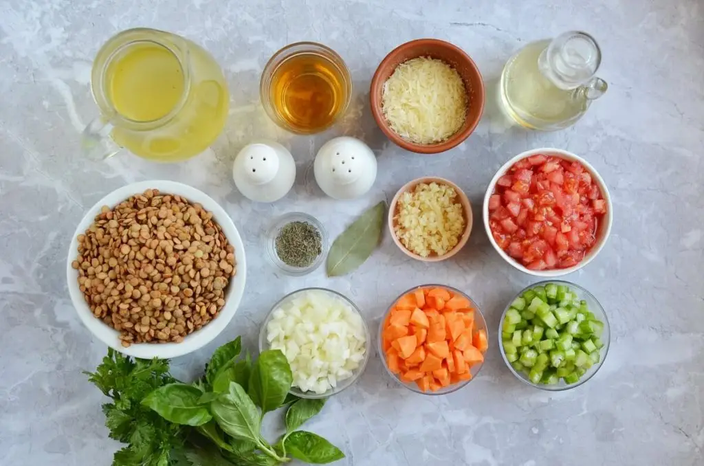 Ingredients for Italian Lentil Soup