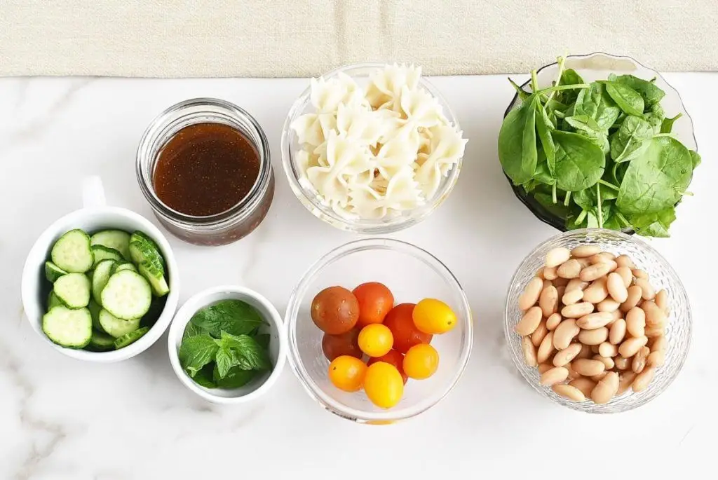 Ingredients for Jar Pasta Salad