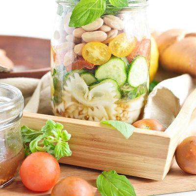 Jar Pasta Salad Recipe–Homemade Jar Pasta Salad–Easy Jar Pasta Salad