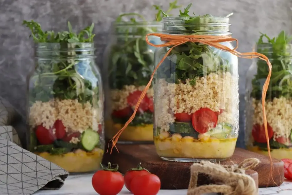 Lemon Chickpea & Quinoa Jar Salads