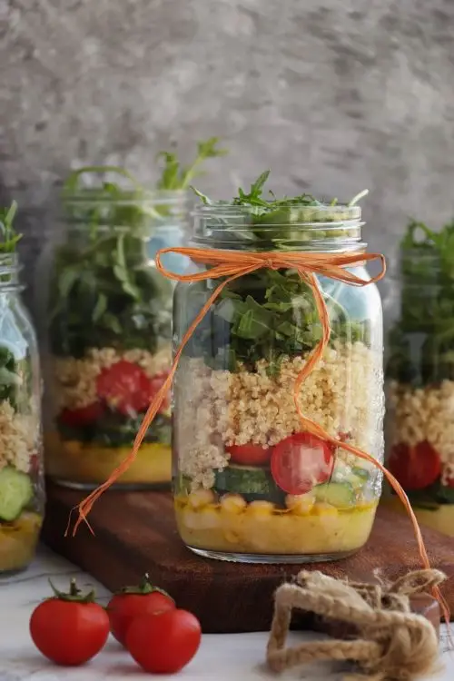 Lemon Chickpea & Quinoa Jar Salads