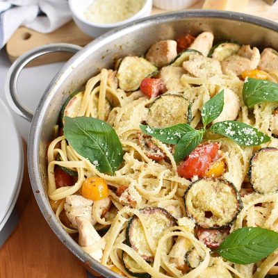 Parmesan Zucchini Tomato Chicken Spaghetti Recipe–Homemade Parmesan Zucchini Tomato Chicken Spaghetti–Easy Parmesan Zucchini Tomato Chicken Spaghetti