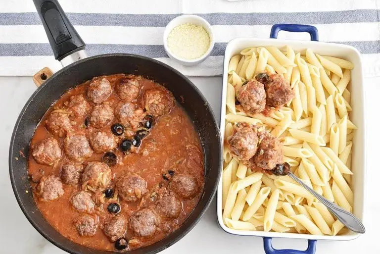 Step 9 - Puttanesca Meatball Bake