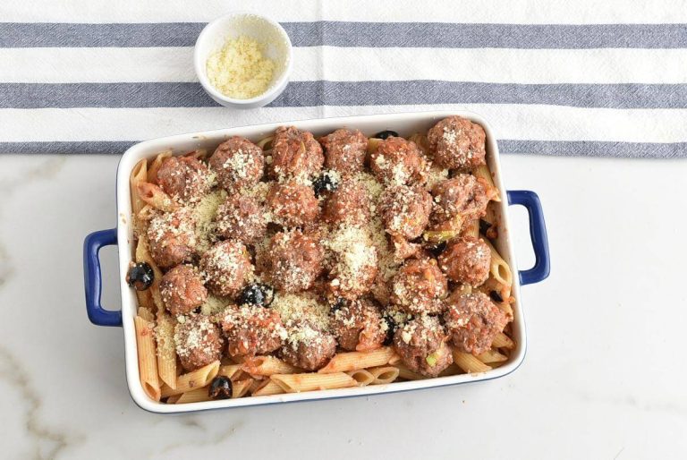 Step 9 - Puttanesca Meatball Bake